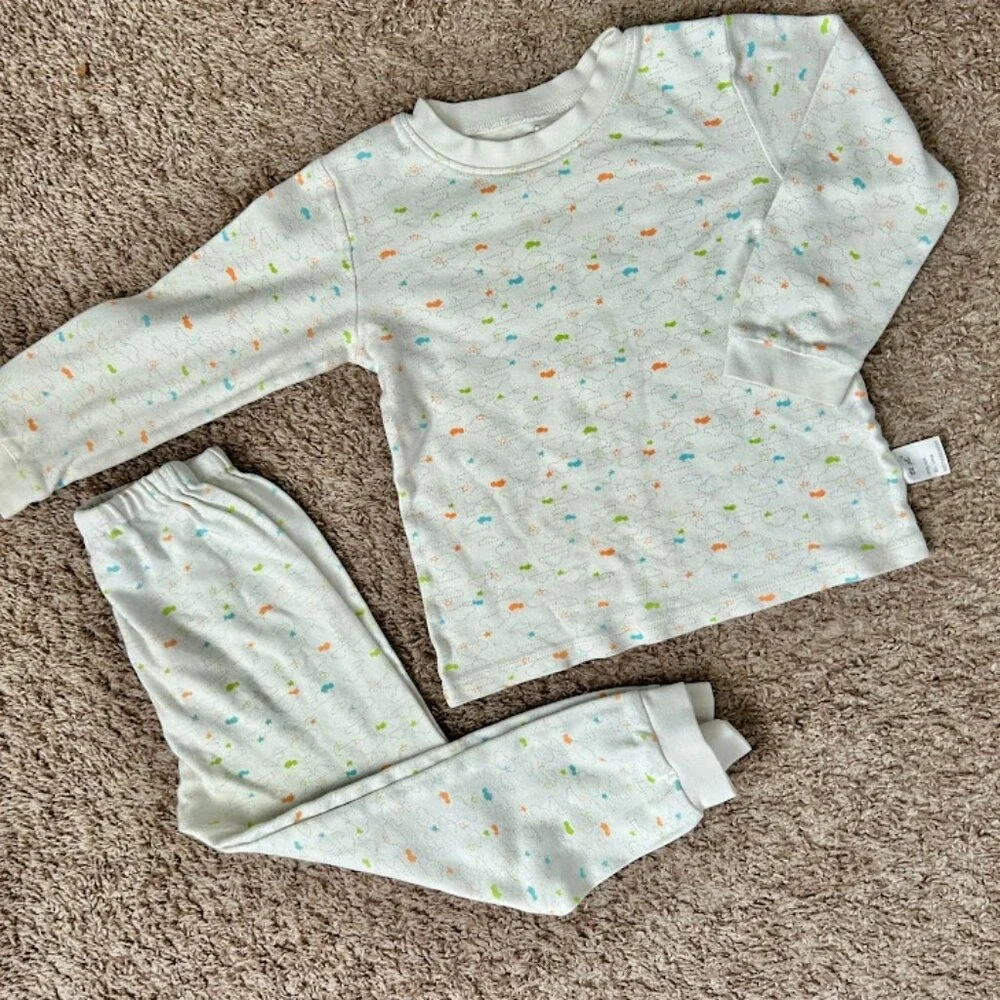 Lasi‎ Baby Kids Pajamas Set Long Sleeve Top Pants White Cloud Print 110/52